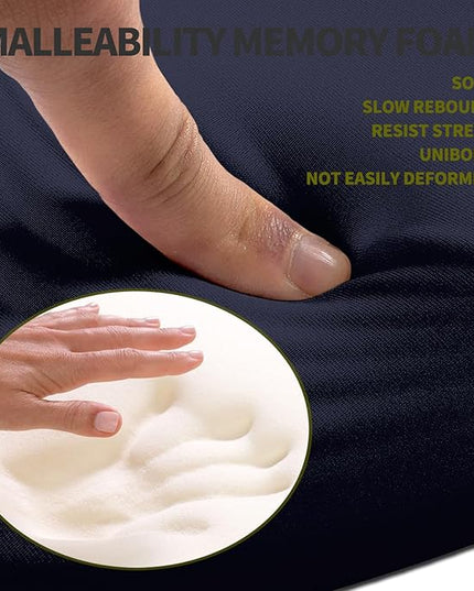 Hokafenle Ergonomic Mouse Pad Wrist Support, Terraced Slope Carpal Tunnel Wrist Pad for Mouse with Unibody Memory Foam, Wrist Rest Pain Relief Mousepad (Dark Blue, 11.8x7.9 in)