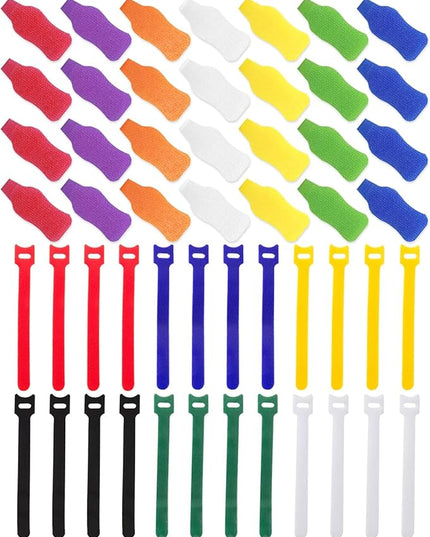 Cable Management Kit, 28 Pcs Multi-color Cable Labels and 24 Pcs Reusable Fastening Cable Ties, Cord Labels/Wire Ties For Home, Office, Desk, Cable Organizer, Cord Management