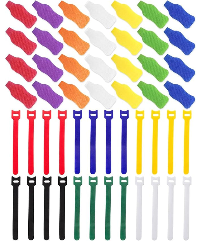 Cable Management Kit, 28 Pcs Multi-color Cable Labels and 24 Pcs Reusable Fastening Cable Ties, Cord Labels/Wire Ties For Home, Office, Desk, Cable Organizer, Cord Management