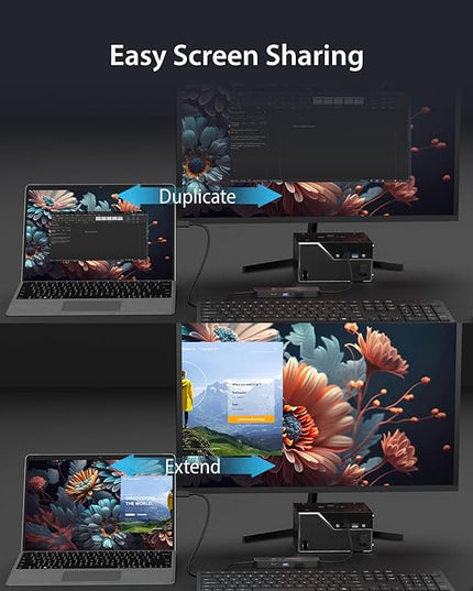 j5create Screen/Mouse/Keyboard/File Sharing Hub - Wormhole Switch Display KVM Sharing - PC to PC USB 3.1, Compatible with Windows 11, 10 (JCH462)