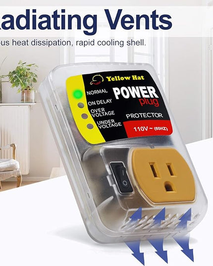 Voltage Protector, Surge Protector for Home Appliance, Voltage Brownout Outlet 110V 15A 2200 Watts