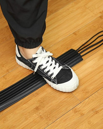 AGPTEK Heavy Duty Floor Cable Cover Cable Protector, 6.5 Ft Floor Cord Protector 3 Channels Floor Cord Cover (Mid Channel 0.62") Contains Cords, Cables and Wires, Good for Office, Home, or Outdoor