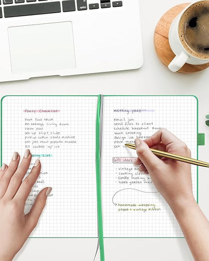 &And Per Se Lined Journal Notebook, 160 Pages, A5 5.7 x 8 inches College Ruled Thick Paper Notebook Journals for Writing, Hardcover Notebooks for Women Men Office School (1 Pack, Emerald)