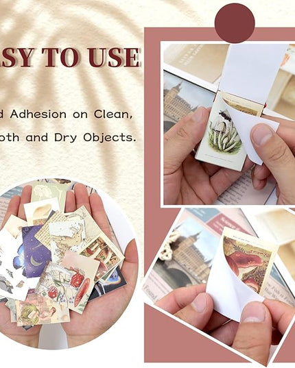 Daoeny 450 Pieces Washi Sticker Set, 9 Set Scrapbooking Diary Planner Album Diary Notebook, Scrapbooking Sticker Journaling Supplies for DIY Arts and Crafts Card Making Laptop Decoration
