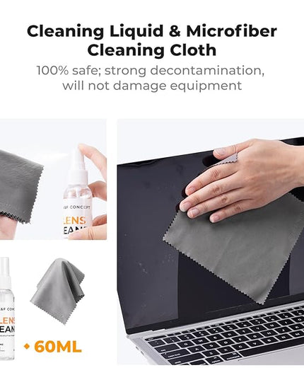 K&F CONCEPT 6-in-1 Laptop Computer Keyboard Cleaner - Screen Cleaning Kit All-in-One with Gel & Spray Solution for MacBook and Other Computers
