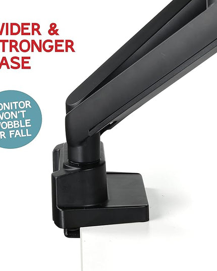 Dual Monitor Arm Stand for 35 Inch Screens - Full Adjustable VESA Mount for 2 Monitors, Heavy Duty Dual Monitor Desk Mount Compatible with C Clamp, Grommet Mounting Base, Holds 26.4lbs per Arm, Black