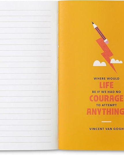 Compendium Softcover Journal – Remember, Ideas Become Things. – A Write Now Journal with 128 Lined Pages, 5″W x 8″H