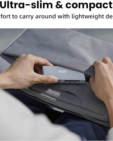 10Gbps XQD Card Reader 8 in 1 Multi-Card Reader USB C for Sony G/M Series, Lexar 2933x/1400x USB Mark XQD Card/CF/XD/MS/TF/SD Memory Card Reader/Writer/Hub USB 3.2 for Windows/Linux/Mac OS/Android