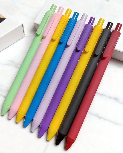 playneeu Kpop Merch Pen Set – 9 Colorful Gel Pens Inspired by Virtual Idol Characters, Black Ink Writing Pens for Fans, Cute Stationery Gift for Students & Music Lovers