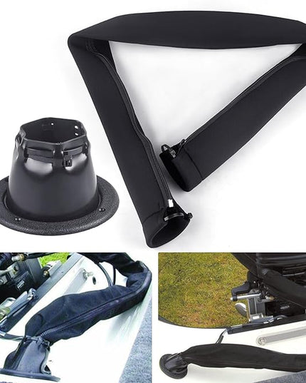 48-Inch Zippered Rigging Sleeve with Marine Cable Boot Diameter 4 2/5" with Cable Tie Universal Fit for Yacht Cable Management Kit