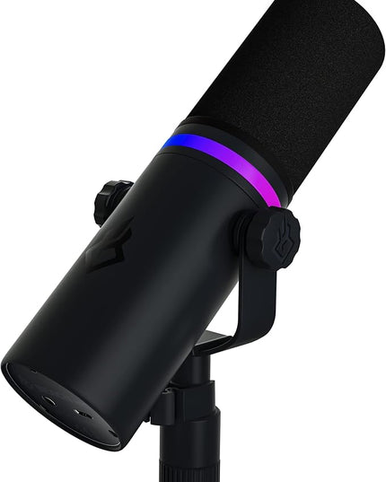 BEACN Dark Dynamic USB Mic for PC - Professional Microphone for Podcast, Gaming, Streaming - Studio-Quality Desk Mic for YouTube, Twitch, and Recording. Microphone for PC, Gaming & Streaming