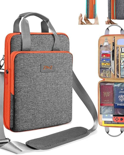 ZINZ Slim & Expandable Case 12.9 13 inch Travel Laptop Shoulder Bag for MacBook Air 13" M4/M3/M2/M1, MacBook Pro 13" M2/M1, iPad Pro 12.9"/13"/11", iPad Air 13",L01G05