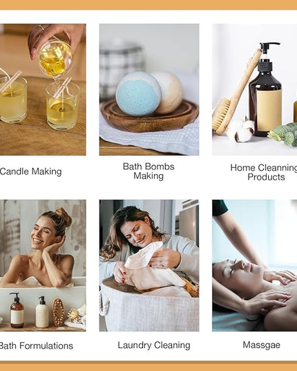 MISIJI Essential Oils for Diffuser for Home, Top 5 Aromatherapy Oils,Candle&Soap Making,10ml（Orange, Lavender, Peppermint, Eucalyptus, Tea Tree）
