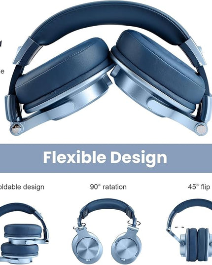 OneOdio A71 Hi-Res Studio Recording Headphones - Wired Over Ear Headphone with SharePort, Monitoring Mixing Foldable Headset with Stereo Sound, 3.5/6.35MM Jack for PC Computer DJ Guitar-Sky Blue