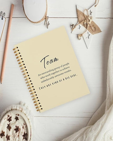 hold fizz Beige Meeting Notebook for Work, Employee Appreciation Gifts, Team Gifts for Employees, Journals for Writing, Thank You Gifts for Women Men Leader Boss Manager Mentor Coworkers, 5.5"x8.3"