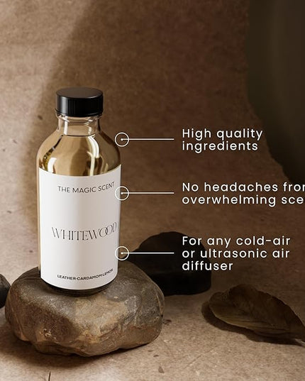 The Magic Scent Whitewood Diffuser Oil - Hotel & Home Luxury Scents Inspired by 1 Hotel Miami, Compare to My Way Diffuser Oil Scents for Home, Designed for Use in All Diffusers - 16.9 fl oz, 500 mL