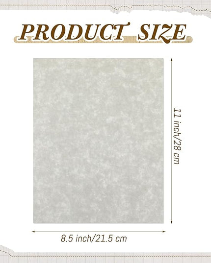 Epakh 200 Pcs Old Age Parchment Paper 8.5 x 11 Inch Standard Letter Vintage Colored Old Parchment Semblance Double Side Printing Paper (Dove Gray)