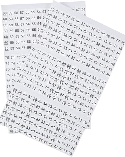 Gardner Bender 42-030 Pocket Wire Marker Booklet, Identification Pack Includes: Numbers 46-90