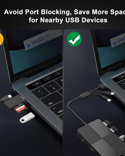 8-in-1 Memory Card Reader with 3 USB Ports, Lightning/USB-C/USB-A Adapter for iPhone/Android/PC/Mac, Supports SD/TF/MS/CF/XD Card & OTG for Photo/Video Transfer