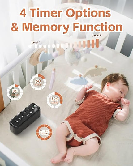 Rechargeable White Noise Machine with 3000mAh Battery - Bluetooth Sleep Sound Machines with Lullabies & Fan Sounds, Auto-Off Timer, Perfect for Office Privacy, Noise Canceling & Sleep Improvement