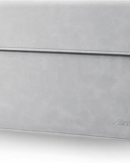 Allinside 13 Inch Laptop Sleeve Case for MacBook Air 13 2018-2025/MacBook Pro 13 2016-2022/Macbook Pro 14 2021-2024, Waterproof Matte PU Leather Horizontal Envelope Protective Case Cover, Gray