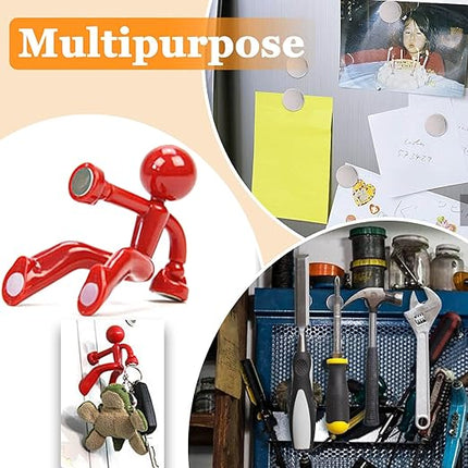 MIN CI 100 Pcs Strong Neodymium Magnets Disc, 8 x 2mm Small Magnets for Whiteboard, Mini Round Rare Earth Magnet s for DIY Building Scientific Models Dry Erase Board Office Fridge Crafts