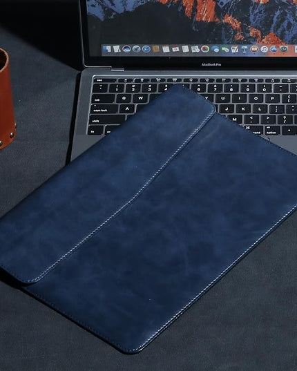 Leather Laptop Sleeve Compatible with MacBook Pro 14 Inch M4 M3 M2 M1 Pro/Max Case,Slim and Durable Waterproof Protective Cover for 13-14 Inch Notebook Computer Cover,Blue