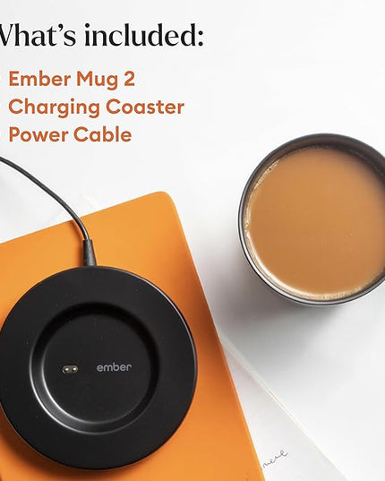 Ember Temperature Control Smart Mug 2, 14 Oz, App-Controlled Heated Coffee Mug with 80 Min Battery Life and Improved Design, Black