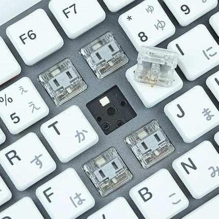 Kailh PG1350 Choc V1 Mechanical Keyboard Switch,Low Profile switches,Chocolate Silent Mechanical Clicky/Linear/Tactile Switches,RGB SMD LED 5-Pin Kailh Switches(Silver-70Pcs