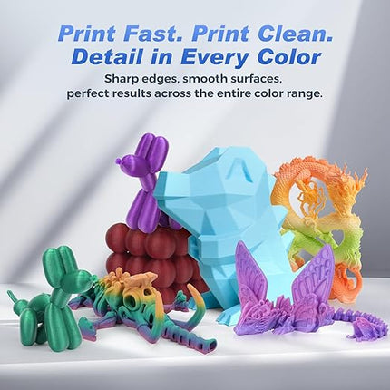 FLASHFORGE Rapid PLA Filament 1.75mm Aurora Blue, 500mm/s High Speed Printing, 3D Printer Filament 1kg Spool, Dimensional Accuracy +/- 0.02mm, Enjoy Exceptional Print Quality