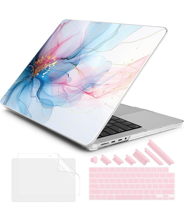 DONGKE Case for M5 MacBook Pro 14 inch 2025 2024-2021 M4 M3 M2 M1, Plastic Hard Shell Cover Compatible with A3434 A3112 A3401 A3185 A2992 A2779 A2442, Retina XDR Display & Touch ID, Soft Flowing Color