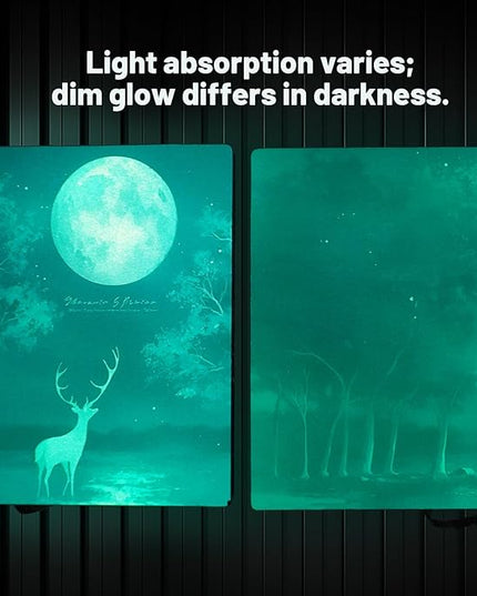 Lined Cute Journal Notebooks with Glow-in-the-dark Elk Patterns, They Are Ideal for Work, Note-taking, Journaling, School and Writing, A5 Notebook