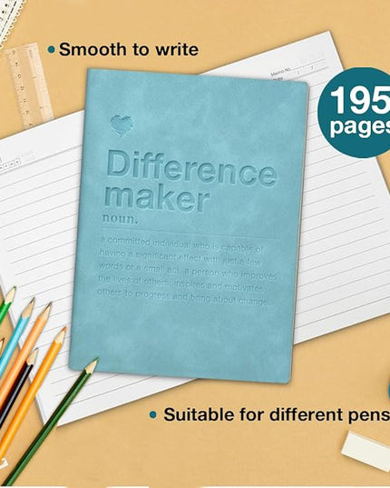 Difference Maker Leather Journal Notebook Thank You Gifts for Coworkers Boss Mentor Leader Teacher