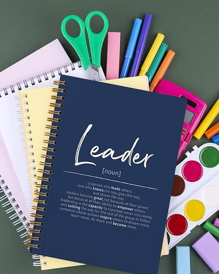 OXW Navy Blue Meeting Notebooks for Work, Leadership Gifts Office Work Notebook Journal for Writing Note Taking, Thank You Gifts for Women Men Leader Mentor Boss Manager Principal, 5.5"x8.3"