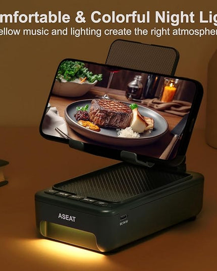 Gifts for Men Him, Cell Phone Stand with Bluetooth Speaker&Led Color Changing Light, Unique Gifts for Women Dad Her Husband, Birthday Gifts for Men