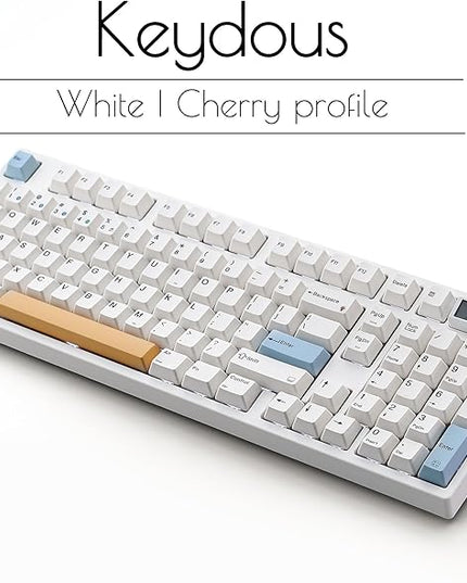 NJ98 Wireless Custom Mechanical Keyboard with Screen Knob 96% Hot Swappable RGB Keyboard Mac Windows (White, Steel Plate-Mix5 Linear)