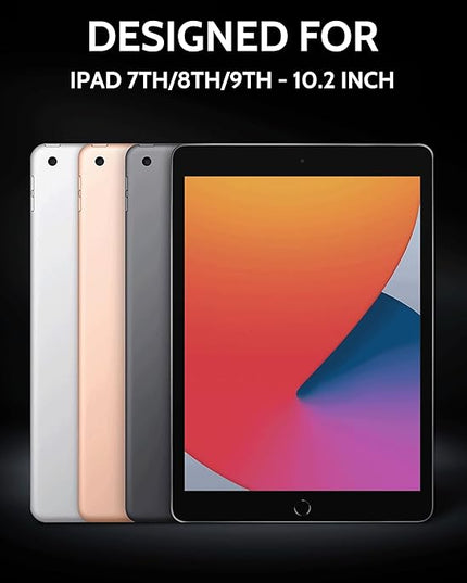 Peslv 360° Privacy Screen for iPad 9th 8th 7th Gen - 10.2 Inch, Anti Glare Blue Light Spy Filter Private Cover, High Sensitive Bubble-Free Easy Install Black Security Protector