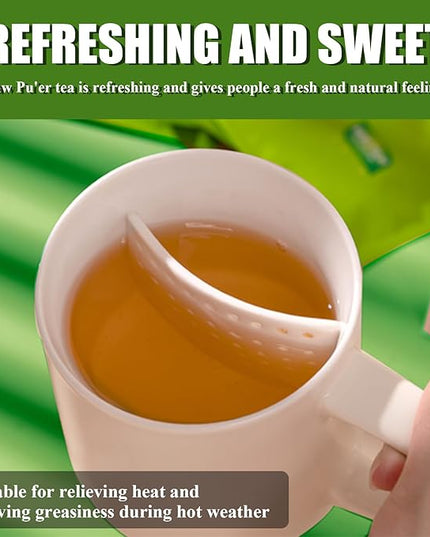 Organic Pu-erh Tea Bags - Raw Chinese Organic Pu erh Dark Tea 12 Pack, 1.5g Each Pu'erh Tea Bag, from Ancient Tree 2018 Aged Earthy Flavor Rich Antioxidants, Daily Breakfast Drinking Gift
