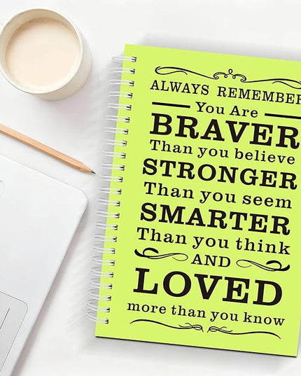 2Pcs Spiral Dotted Notebook,Inspirational Gifts A5 Dot Grid Spiral Notebook for Work & Sketching,Perfect for Office School Home Supplies,160 Pages (2, Dot Grid Light green)