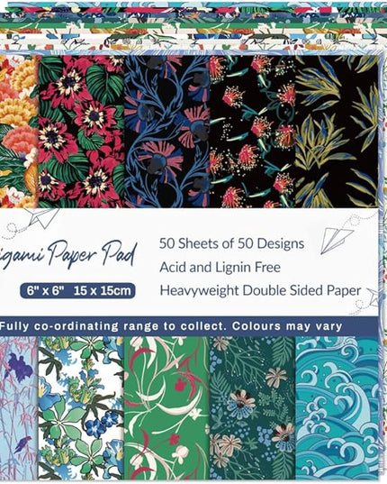 Origami Paper Kit Dobule Sided 100 Sheets 100 Colors 6 Inch Japanese Chiyo Square Easy Fold Arts Crafts DIY Handwork Origami Papers Solid Color Flower