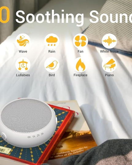 SoundMe Pink Noise Machine Sound Machinie with 30 Soothing Natural Sounds 36 Volume Portable Travelfor Sleeping Brown Noise Machine for Baby Kids Adults Noise Canceling Machine for Office Privacy