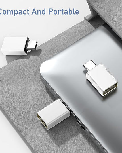 Basesailor USB C to USB Adapter 3Pack,USB C Male to USB A 3.0 Female Adapter,Type C Thunderbolt 4 OTG Converter for Apple MacBook Pro,Mac Book,iPad,Microsoft Surface Go,Samsung Galaxy S25,iPhone 17 16