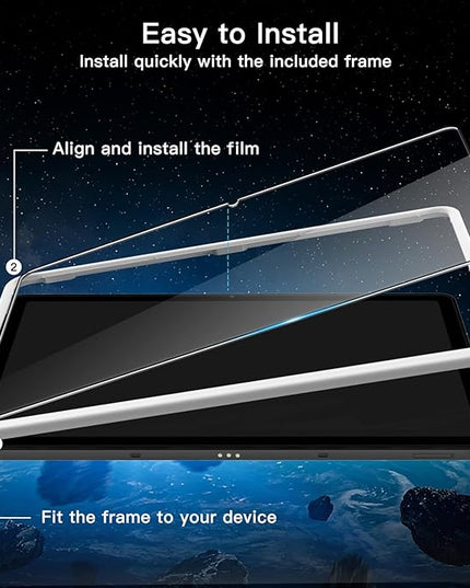 JETech Screen Protector for Samsung Galaxy Tab A11 Plus / A11+ / A9 Plus / A9+ 11-Inch 2025/2023 with Easy Installation Frame, Tempered Glass Film, HD Clear, 2-Pack