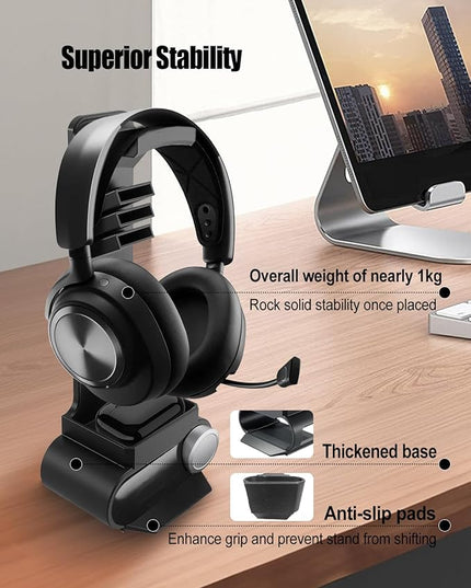 GRSVDF Headphone Stand Compatible with SteelSeries Arctis Nova Pro Wireless Headsets with Dock for Wireless Base Station