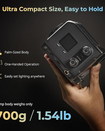 SmallRig RC 100B COB Video Light, Portable Bi-Color 2700-6500K Continuous Lighting, 100W Studio Light, APP Control, High CRI 97+ Spotlight for Photography & Video, Pro Version (Without Battery) 5094
