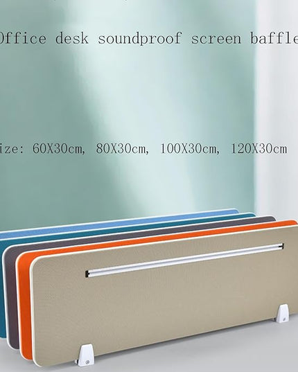 Acoustic Privacy Panel for Desk, Soundproof Divider Independent Workstations, Table Separator Sit-Stand Desks (Black, 80cm x 30cm)