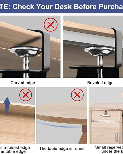 Desktop Keyboard Tray, Pull-Out Under The Table, 26.77 "X 11.81" Large-Sized Keyboard Tray, C-Shaped Lip Holder, Easy to Install, Suitable for Home Learning and Office Use(Black)
