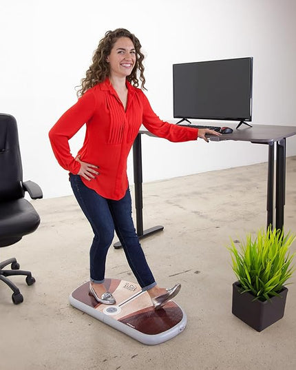 Wurf Board by JumpSport (Santa Cruz or Maui style)| Standing Desk Air-Spring Anti-Fatigue Mat | Improves Circulation, Posture, and Balance | Fully Adjustable, Inflatable Board