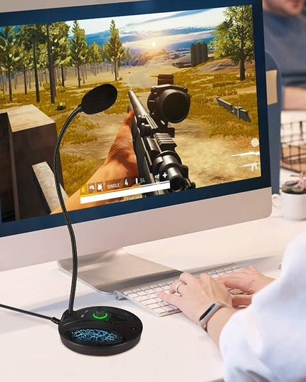 JOUNIVO USB Recording Microphone, Computer PC Podcast Condenser Cardioid Mic with Mute Button & LED Indicator for Laptop, Mac, PS4 - Vocal, Podcasting, Skype, YouTube, Streaming (JV603PRO)