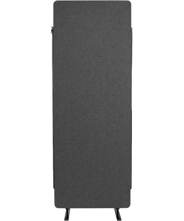 Stand Up Desk Store ReFocus Freestanding Noise Reducing Acoustic Room Wall Divider Office Partition (Ash Grey, 23.6" x 66", Zippered Extension Panel)